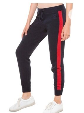Juicy Couture Black Red Cashmere Colorblock Joggers NEW size small
Black Label
